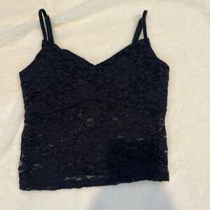 Hollister Black Lace Tank Top